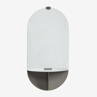 Sklum Sklum - Espejo De Pared Con Estante En Acero Nubino