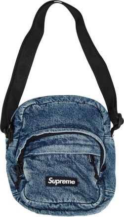 SUPREME Denim Shoulder Bag Washed Indigo FW25B4-WASHED-INDIGO