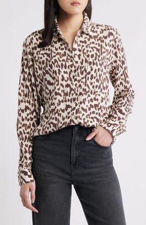 Rails Josephine Jaguar Print Button-Up Shirt at Nordstrom Rack, Size Xx-Small