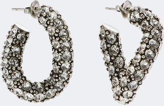 Isabel Marant Crystal-embellished hoop earrings