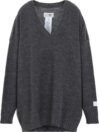 Maison Margiela Maglione con scollo a V - - Knitwear - Uomo - Grigio - M