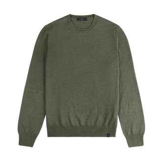 Fay Maglia Pull Girocollo - male - Fay - Round-neck Knitwear - Green - 2XL - Knitwear