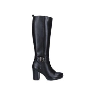 Carvela Womens Leather Silver 2 Knee High Boots - Black Leather (archived) - Size UK 8