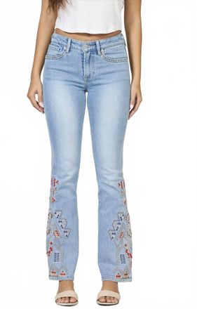Dear John Denim Jaxton Mid Rise Embroidery Jean In Santa Fe