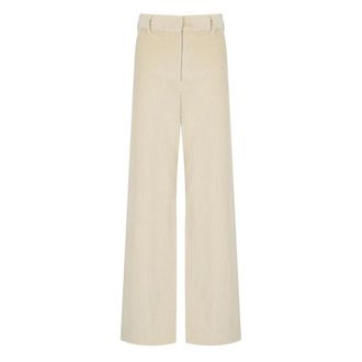 Max Mara Tania Broek - Dames - Broeken - Beige - Maat: 3XS Katoen