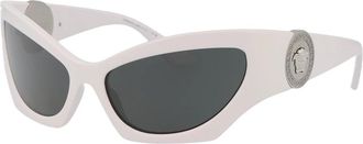 Versace Stijlvolle zonnebril met model 0Ve 4450 - Dames - Zonnebrillen - Wit - 60 MM - Accessoires