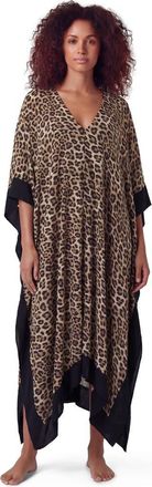 Lords of Harlech Leopard Womens Kaftan in Leopard Brown at Nordstrom