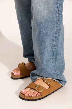 Birkenstock Arizona BS Slides, Womens, Brown