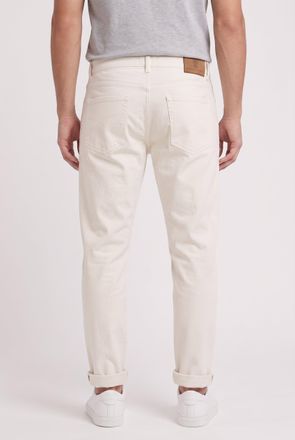 Brunello Cucinelli Five-Pocket Cotton Blend Trousers - Cream