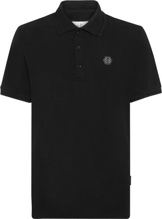 Philipp Plein Gothic Plein polo shirt - men - Cotton - M - Black