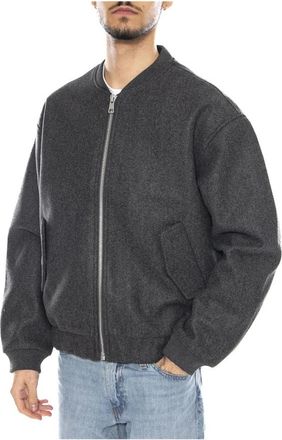 Only & Sons Jassen - Heren - Bomber jackets - Grijs - M - Leer - Jassen