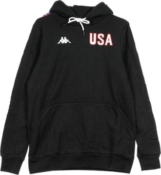 Kappa Stijlvolle Heren Hoodie Zwart/Blauw - Heren - Hoodies - Zwart - S - Hoodies & sweatvesten
