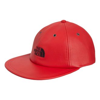 SUPREME FW18 The North Face Leather 6-Panel Cap Red SUP-FW18-609