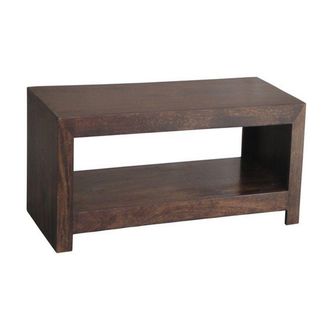 Jaipur Furniture Open Plazma TV Unit - Mango Wood - L45 x W110 x H40 cm - Dark Finish in Brown