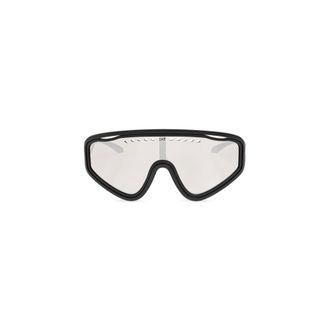 Emporio Armani Sunglasses, male, Black, Size: 41 MM Perforated Shield Sunglasses