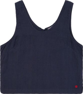 Amundsen & Scott Safari Linen Top Womens in Faded Navy at Nordstrom, Size X-Large