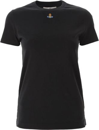 Vivienne Westwood Orb Peru T-shirt - Dames - T-shirts - Zwart - 2XS - Katoen - Tops