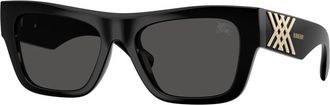 Burberry Be 4490U Zonnebril - Dames - Zonnebrillen - Zwart - 53 MM - Accessoires