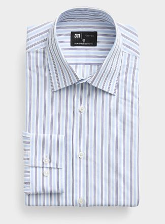Le 31 Mens Triple-stripe shirt Comfort fit