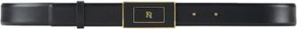 Elisabetta Franchi Riem met logo-plaat - Dames - Riemen - Zwart - L - Leer - Accessoires