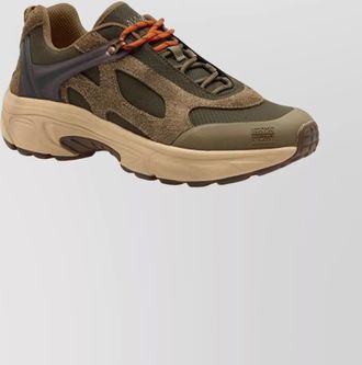 Napapijri suede and mesh sneakers with rubber sole