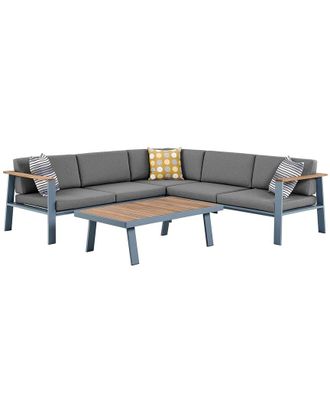 Armen Living Nofi Outdoor Patio Sectional Set