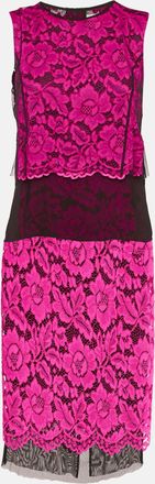 Sandro Pink Floral Lace Top And Skirt Set S/m