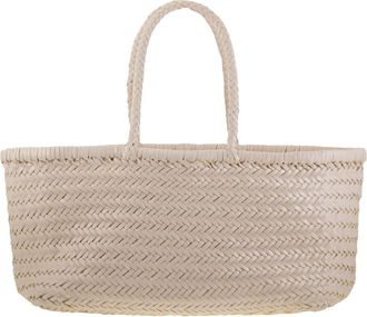 Dragon Diffusion Handwoven Basket-Style Tote Bag with Chevron Weave