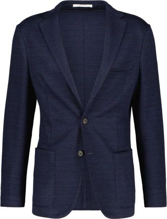 Eleventy Single-breasted jas - Heren - Blazers - Blauw - 3XL - Wol - Jassen