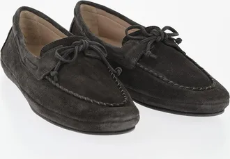 Le Monde Beryl Suede Deck Loafers Solid Color Le Monde B&eacute;ryl
