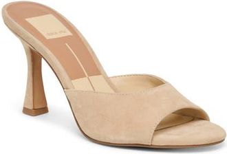 Dolce Vita Rosha Slide Sandal in Camel Suede at Nordstrom, Size 7.5
