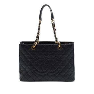 Chanel Pre-owned The Grand Shopping Tote - Dames - Pre-owned - Zwart - Maat: ONE Size Leer