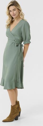 Cream Jurk Feminine green