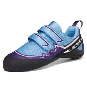 Generic Unisex Anti-Slip Wear-Resistant Climbing Shoes - Outdoor Lightweight Bouldering Climbing Training Shoes for Women (Black and Blue,5.5)