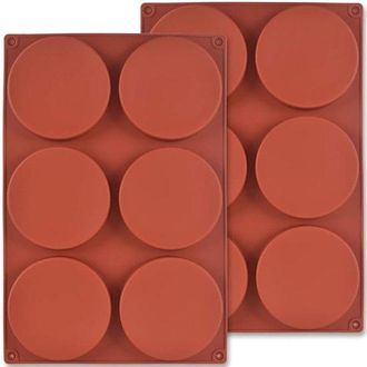 OEM Juego De 2 Moldes Redondos De Silicona Para Hornear De 10 Cm