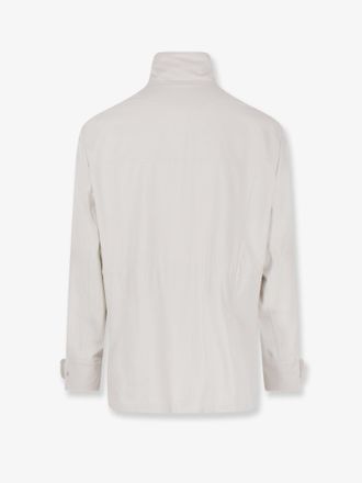 Brunello Cucinelli Mens Sahariana Jacket White Polyamide
