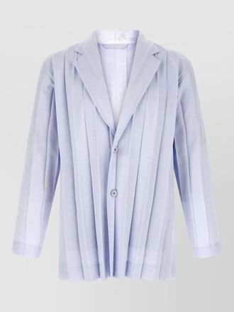 Homme Pliss&eacute; Issey Miyake tailored blazer pleated design notched lapel