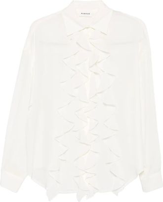 P.A.R.O.S.H. Camicia in seta con ruches - Toni neutri