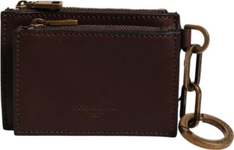 Dolce & Gabbana Logo-Embossed Calf Leather Coin Purse - Brown