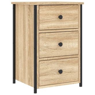 vidaXL Mesita De Noche Madera De Ingenier&iacute;a Roble Sonoma 40x36x60 Cm Vidaxl