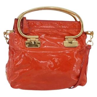 Miu Miu Borsa a mano in tela rivestita Pre-owned - - Pre-owned - Donna - Arancione - ONE SIZE