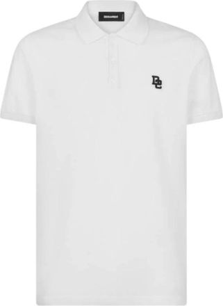 Dsquared2 Tennis Fit Polo Shirt - Heren - Polos - Wit - L - Katoen - Tops