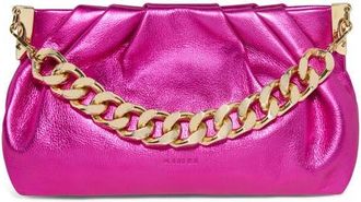 Aim&eacute;e Chill Out Frame Clutch in Metallic Power Pink at Nordstrom
