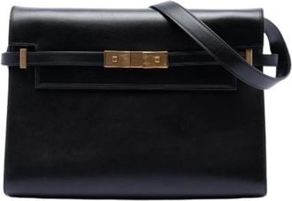 Saint Laurent Pre-owned Manhattan Schoudertas - Dames - Vintage Schoudertas - Zwart - ONE Size - Leer - Vintage