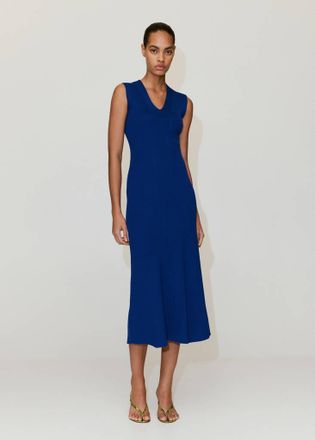 Mango Vestito midi avvitato blu - Donna - XS - MANGO