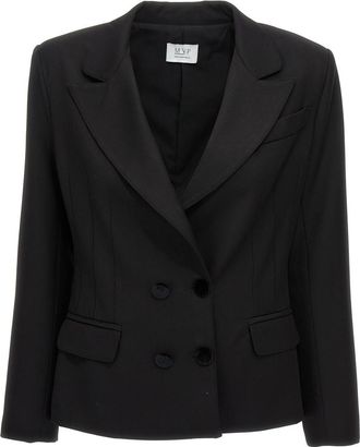 MVP Wardrobe Black Wool Blend Blazer