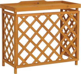 Hhg Revestimiento Para Aire Acondicionado/intercambiador De Calor Hhg-070, Cubierta De Madera Con Certificaci&oacute;n Mvg, 78 X 90 X 45 Cm, Color Natural