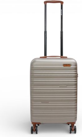 Infinity Leather Hard Shell Champagne Cabin 55 x 36 x 20 cm ABS Kofferkoffer Bagage voor Easyjet, Ryanair