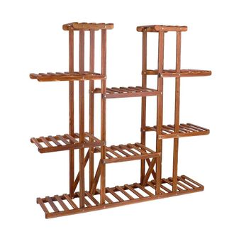 OEM Soporte Para Plantas, Dise&ntilde;o De Varios Niveles, Construcci&oacute;n Robusta De Madera, Color Marr&oacute;n