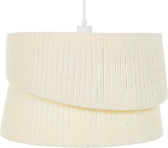 Beliani Beliani - Modern Pendant Hanging Light Lamp Lighting Polyester Terylene Fabric Shade Beige Birim